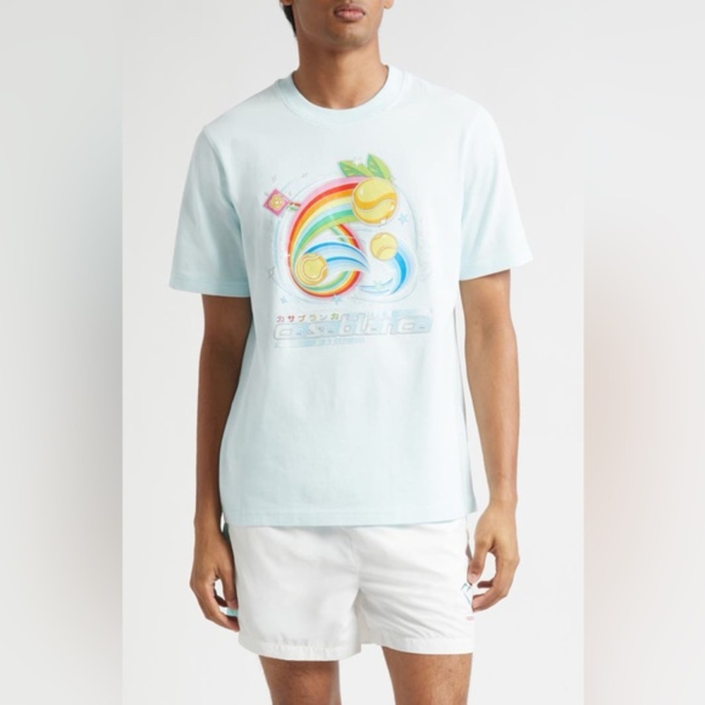 Casa Blanca Manga Tennis Ball Short Sleeve T Shirt